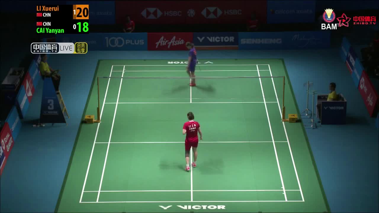 李雪芮2-0击败队友蔡炎炎顺利晋级大马赛16强！