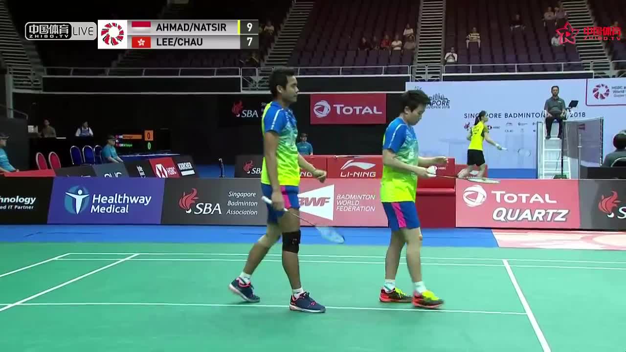 阿迈德/纳西尔 vs 李晋熙/周凯华 2018新加坡公开赛 混双1/4决赛