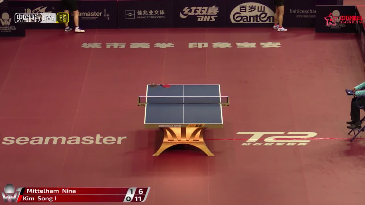 妮娜 GER vs 金宋依 PRK 2019中国公开赛女单正赛第一轮