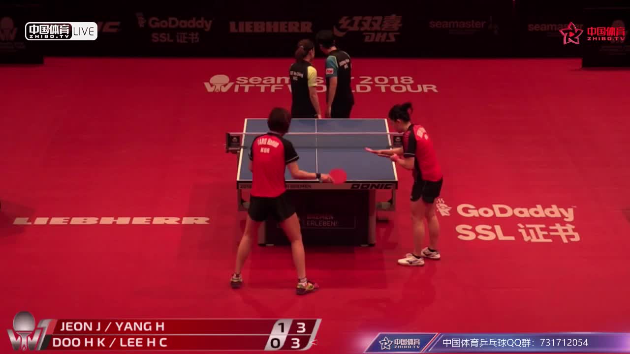 田志希 / 梁夏银 KOR vs 杜凯琹 / 李皓晴 HKG 2018德国公开赛女双半决赛