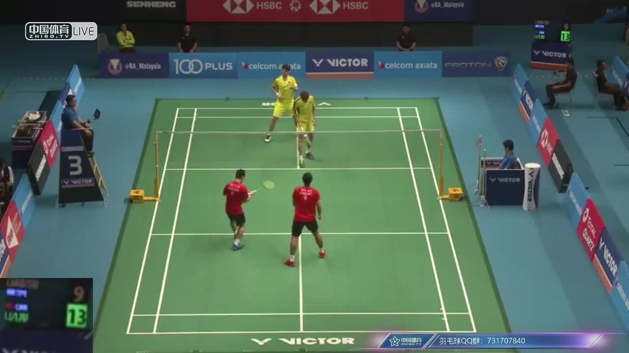 廖敏竣/苏敬恒 TPE vs 李俊慧/刘雨辰 CHN 马来西亚公开赛男双1/16决赛