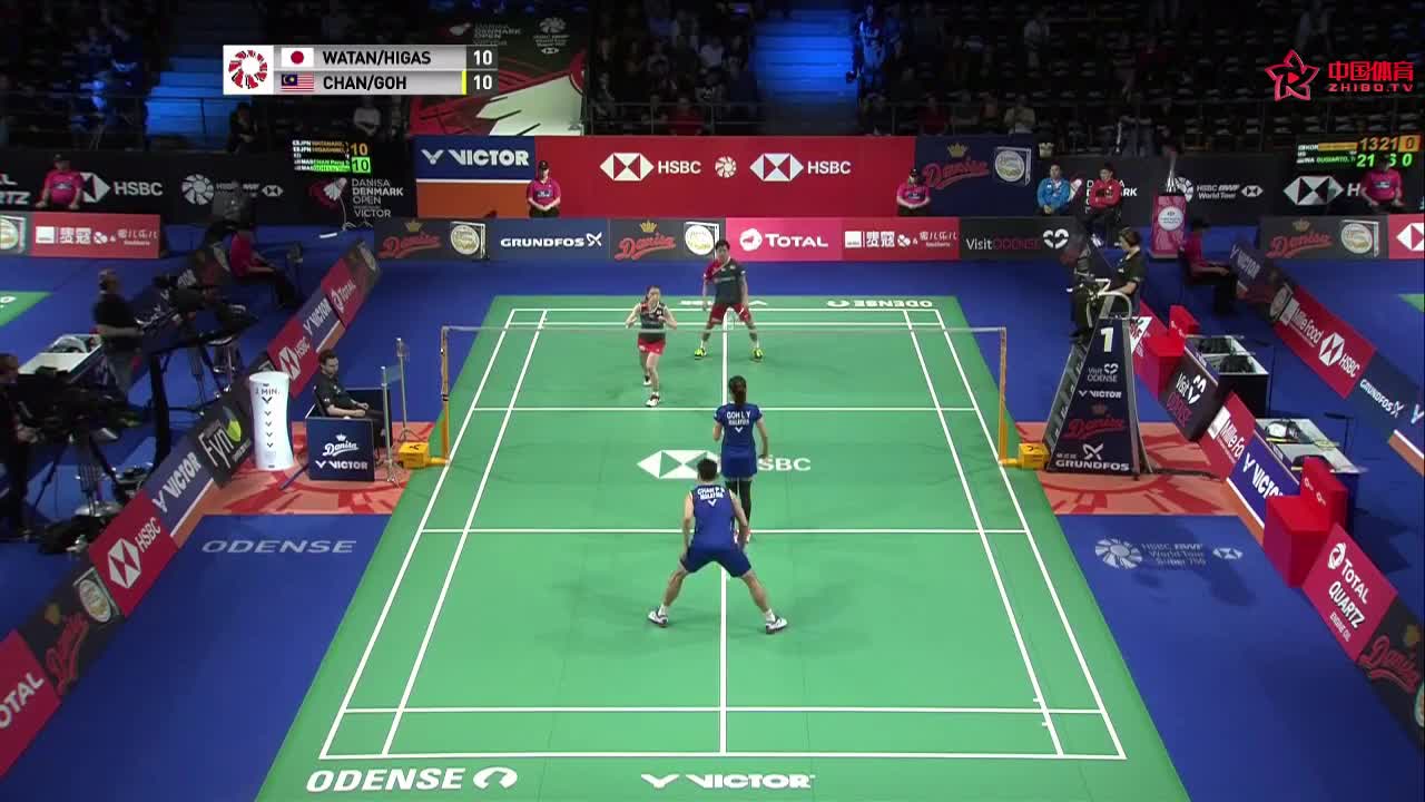 渡边勇大/东野有纱 vs 陈炳顺/吴柳萤 2018丹麦公开赛 混双1/8决赛