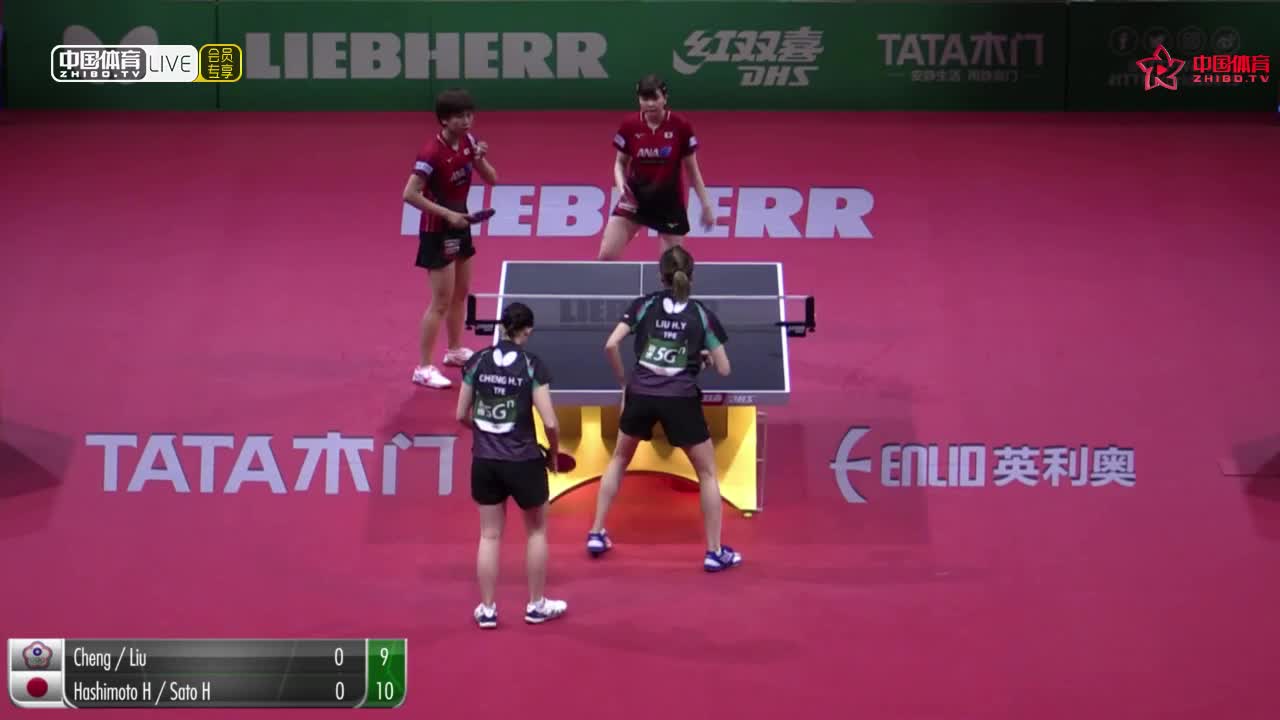 郑先知/刘馨尹 TPE vs 桥本帆乃香/佐藤瞳 JPN 2019世乒赛 女双1/4决赛