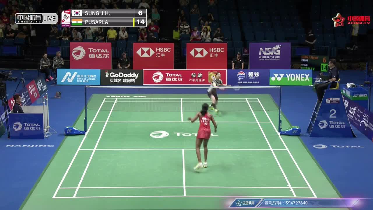 成池铉 vs 辛德胡 2018南京世锦赛女单1/8决赛