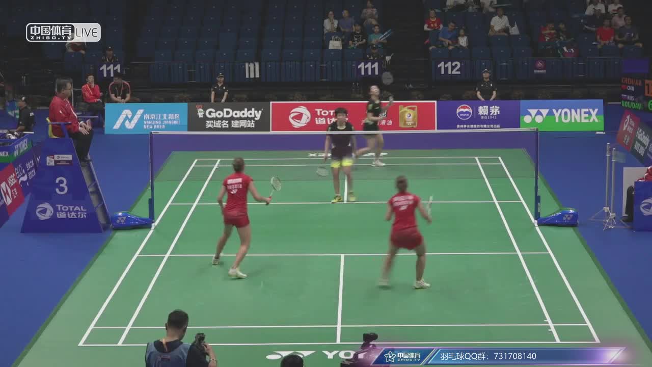 波罗托娃/艾琳娜 vs 陈清晨/贾一凡 2018南京世锦赛 女双第二轮
