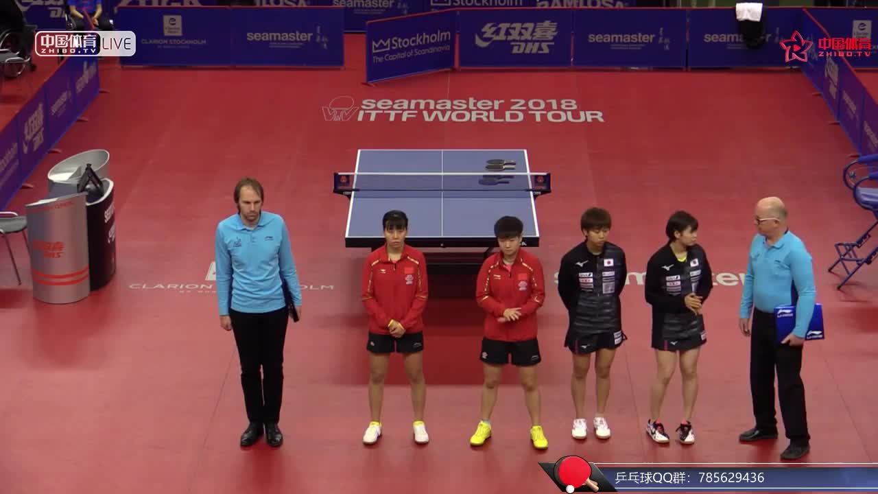 陈幸同 / 孙颖莎 CHN vs 桥本帆乃香 / 佐藤瞳 JPN 2018瑞典公开赛 女双1/4决赛