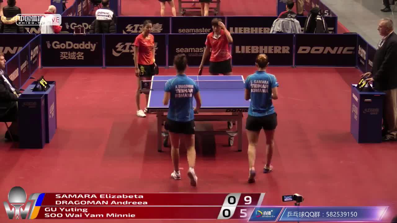 顾玉婷 CHN / 苏慧音 HKG vs DRAGOMAN Andreea / 萨马拉 ROU