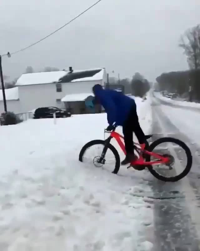 下雪天专属停车姿势