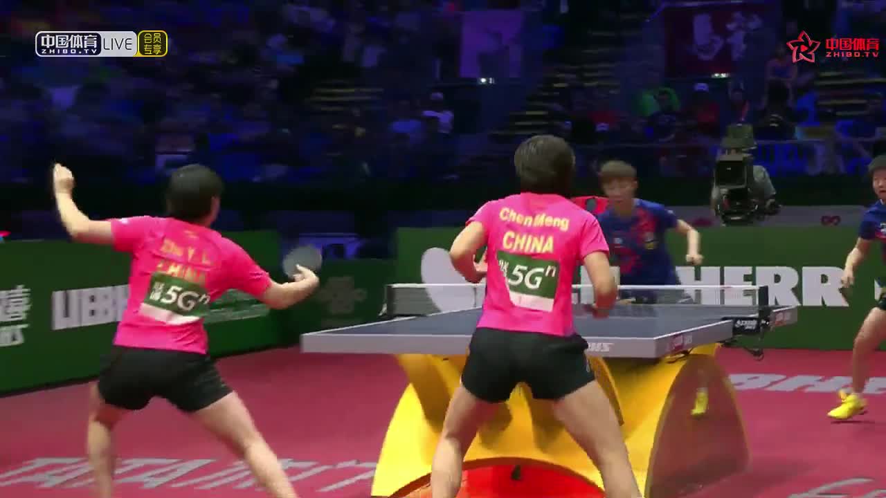 陈梦/朱雨玲 CHN vs 孙颖莎/王曼昱 CHN 2019世乒赛 女双半决赛