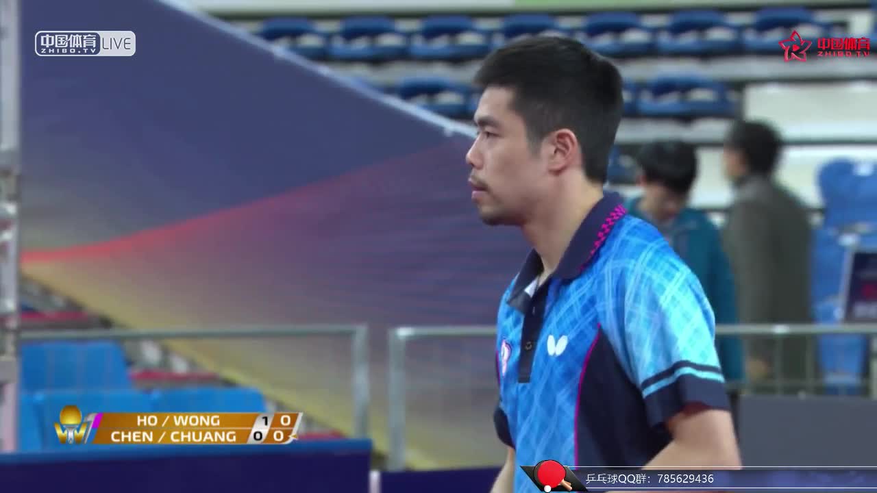 何钧杰/黄镇廷 HKG vs 陈建安/庄智渊 TPE 男双1/4决赛 ITTF世界巡回赛总决赛