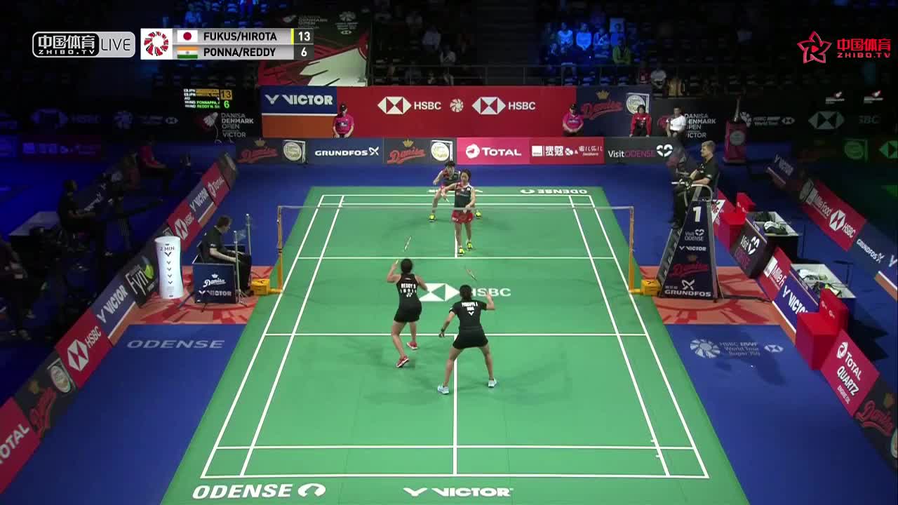 福岛由纪/广田彩花 vs 蓬纳帕/斯基-瑞迪 2018丹麦公开赛女双1/4决赛