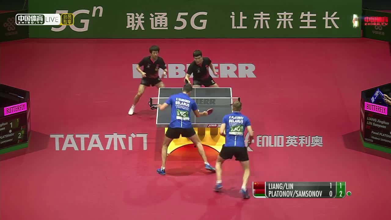 梁靖崑/林高远 CHN vs 普拉东诺夫/萨姆索诺夫 BLR 2019世乒赛 男双1/16决赛