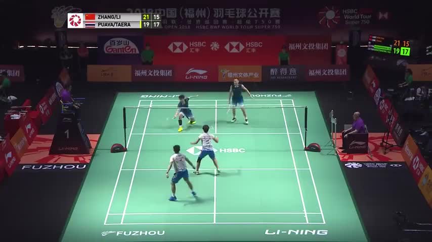 经典回顾：2018中国(福州)羽毛球公开赛16强赛：德差波/沙西丽VS张楠/李茵晖