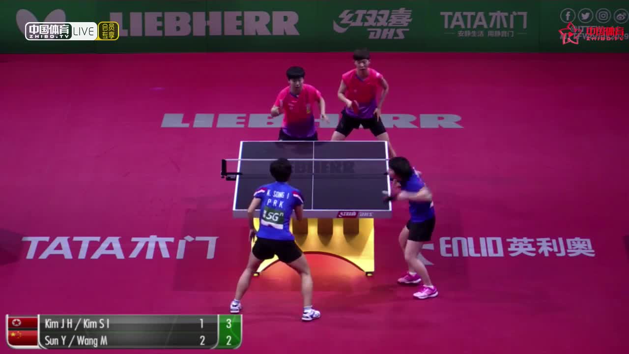 孙颖莎/王曼昱 CHN vs 金真香/金宋依 PRK 2019世乒赛 女双1/4决赛