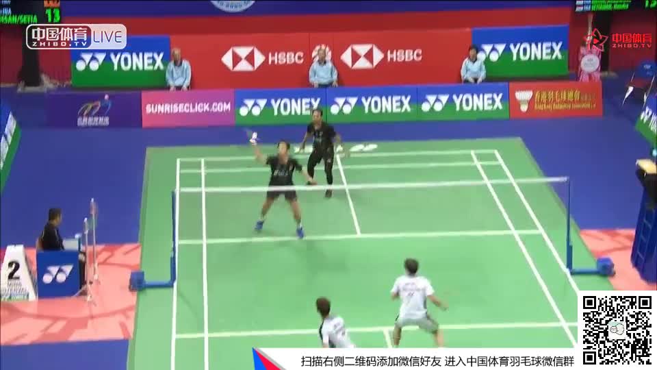 费尔纳迪/苏卡穆约 vs 阿山/塞蒂亚万 2018香港公开赛 男双半决赛