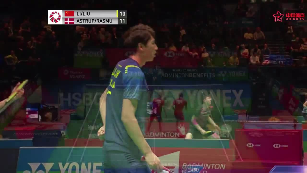 李俊慧/刘雨辰 vs 索伦森/安德斯 2018全英公开赛 男双1/8决赛