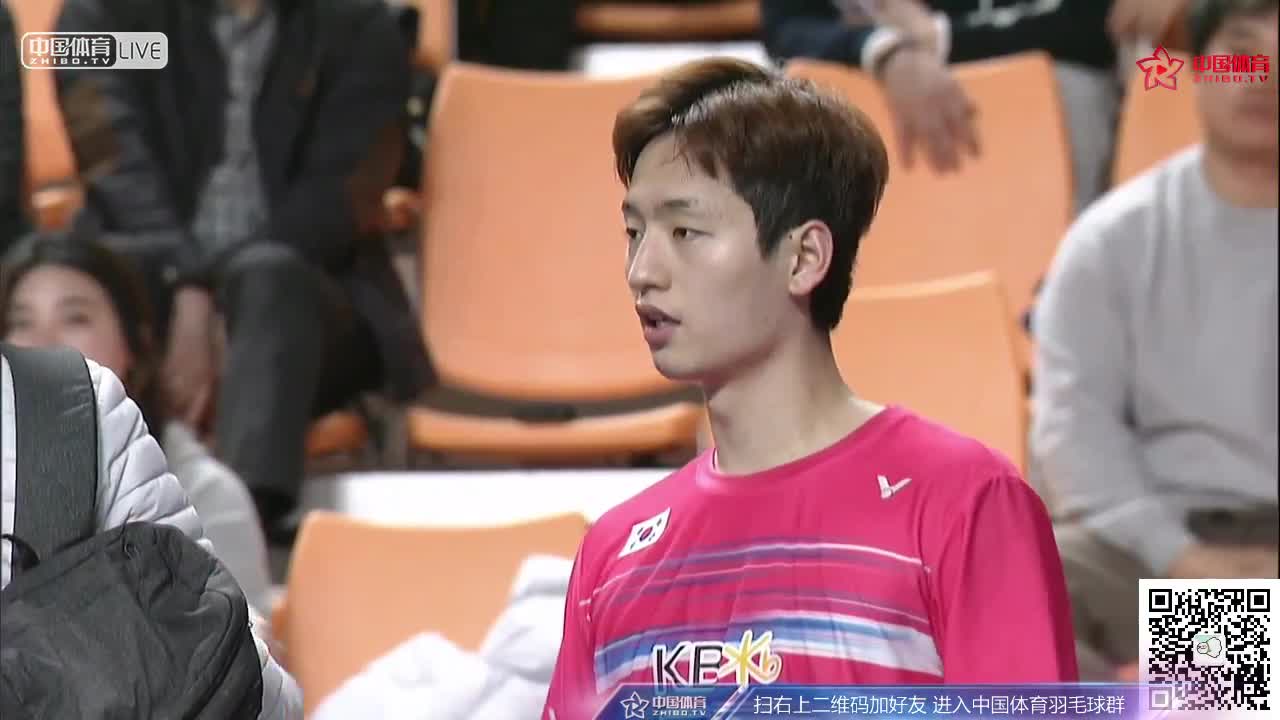 卢敬尧/杨博涵 VS 徐承宰/崔率圭 2018韩国大师赛 男双半决赛