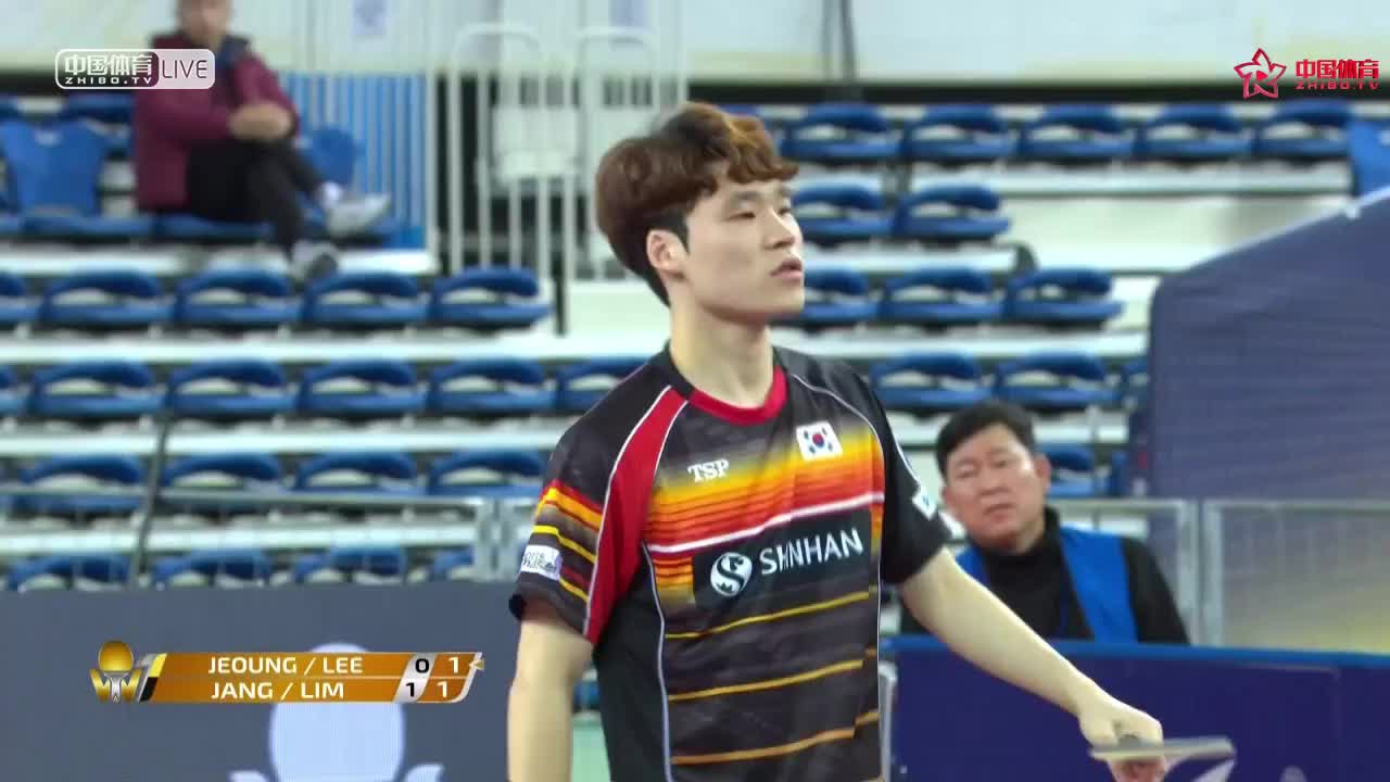 张禹珍/林钟勋 KOR vs 郑荣植/李尚洙 KOR 2018 ITTF世界巡回赛总决赛 男双半决赛