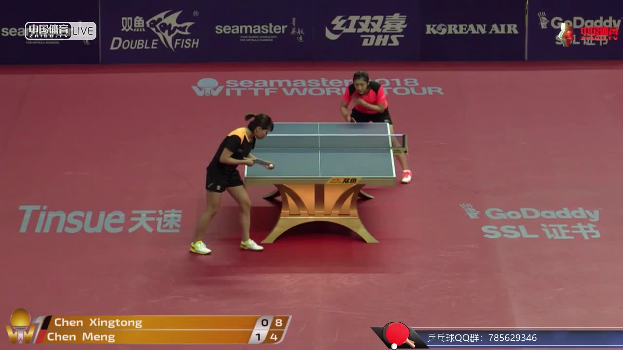 陈幸同 CHN vs 陈梦 CHN 女单1/8决赛  ITTF世界巡回赛总决赛