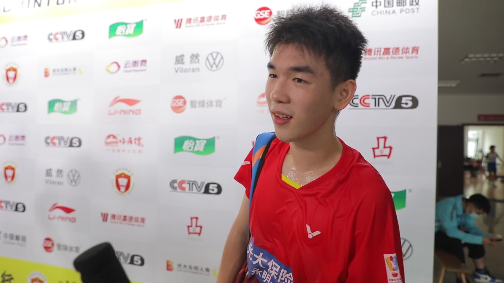 羽超赛后 | 孙文骏：有点紧张也有点兴奋 希望通过努力冲击一队队员
